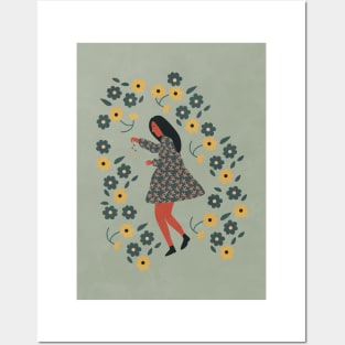 Woman Floral - Garden Botanical Posters and Art